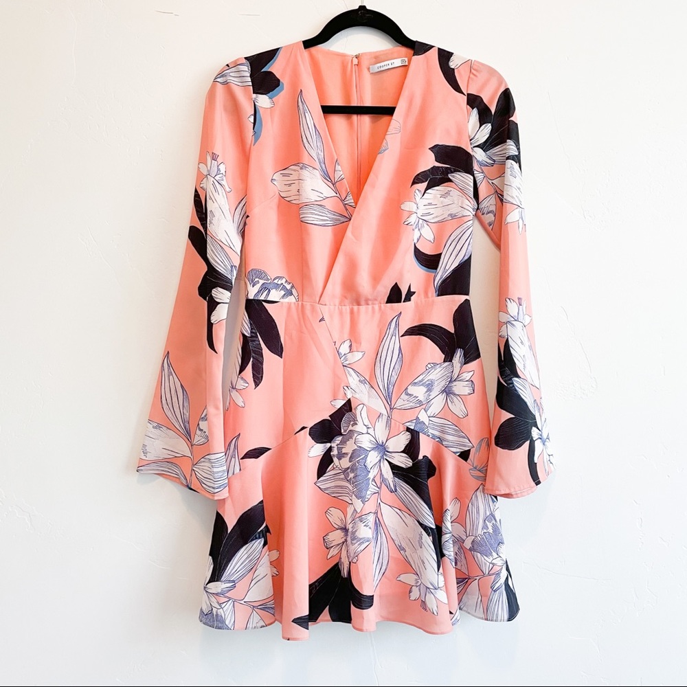 Cooper st dreamy vines peach mini dress size 4 - Picture 8 of 13